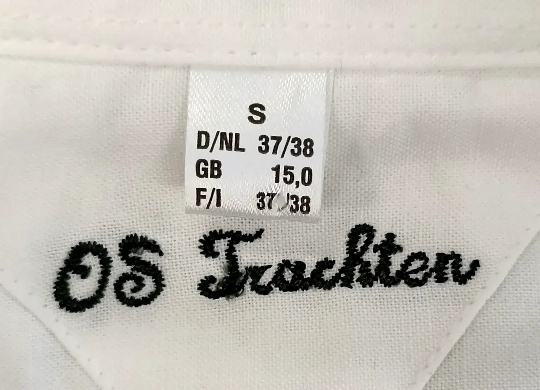 OS Trachten Herrenhemd weiß Gr. S – Bild 3