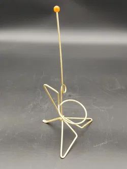 Mid Century Salzstreuer-Halterung aus Metall - gold  - Bild 3