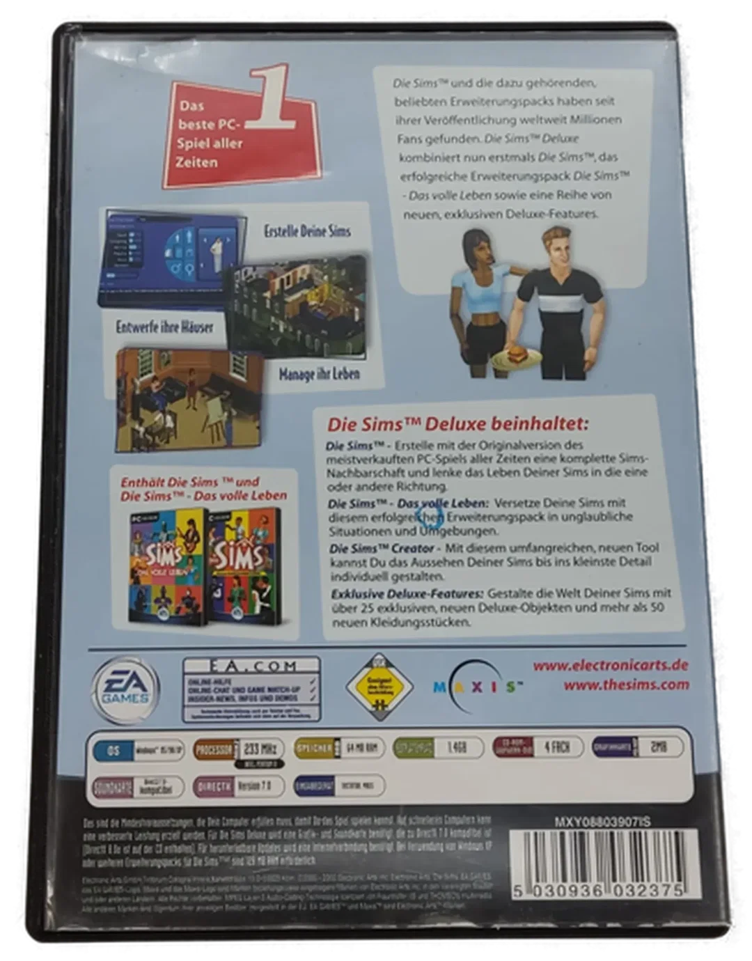 PC Game 2 CD-ROM Spiel Die Sims Deluxe – Bild 3