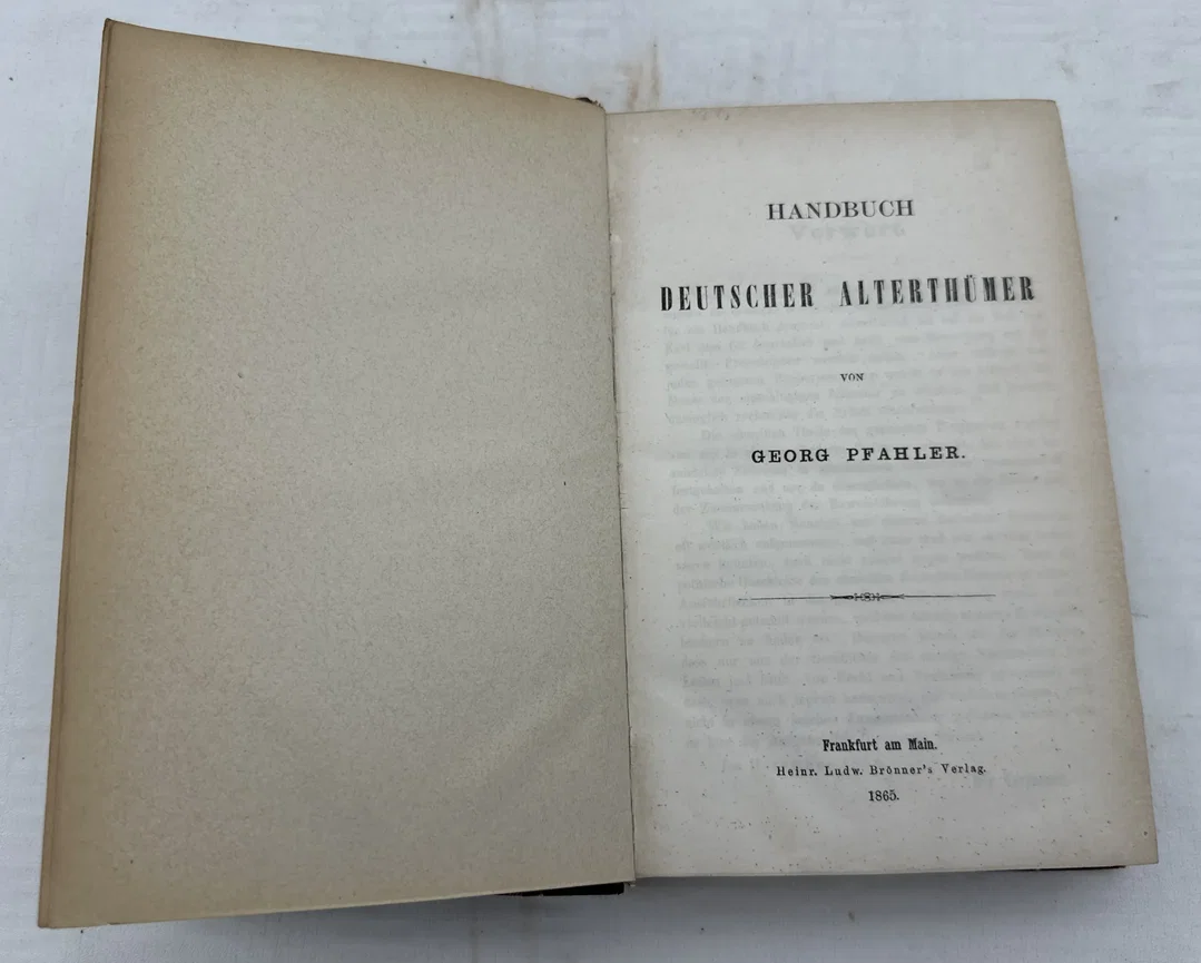 Antikes Buch - Handbuch Deutscher Alterthümer – Bild 2
