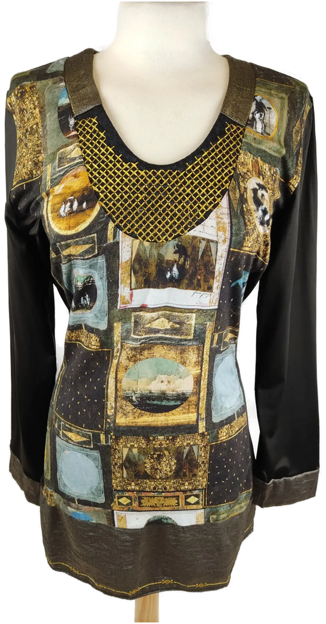 AVENTURES DES TOILES by FLAMM Damen Minikleid Schwarz/gold - L/40  - Bild 4