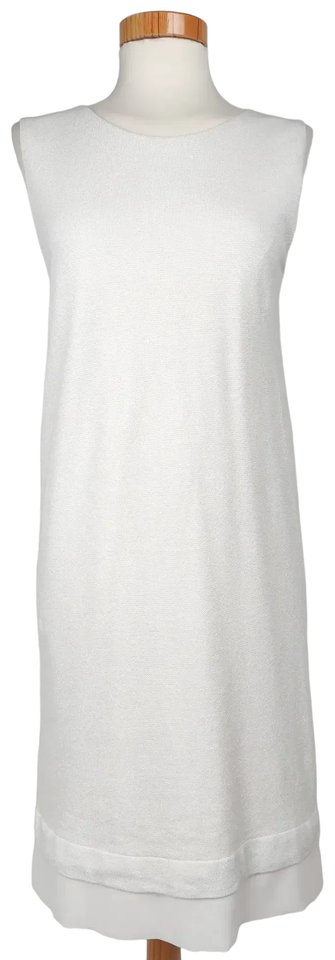 Esprit Damen Midikleid, weiß/silber - Gr. S - Bild 1
