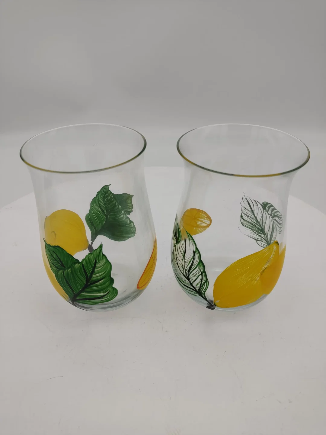 Trinkgläser handbemalt mit Zitronenmotiv 2er Set, H / 12 cm, D / 8 cm - Bild 4