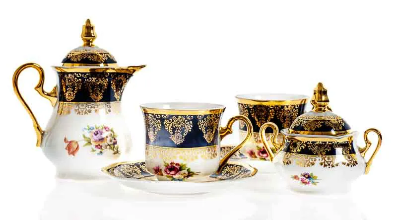 Leander 1946 China de Boheme Tee Kaffee mit Zuckerschüssel - Bild 1