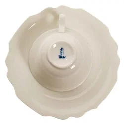 Wien Augarten 4 Mocca Tassen + Untertassen Belvedere 114 weiß - Bild 3