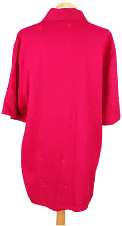 Damen Leinenmix Kurzarm-Hemd rot - XXL/44 - Bild 3