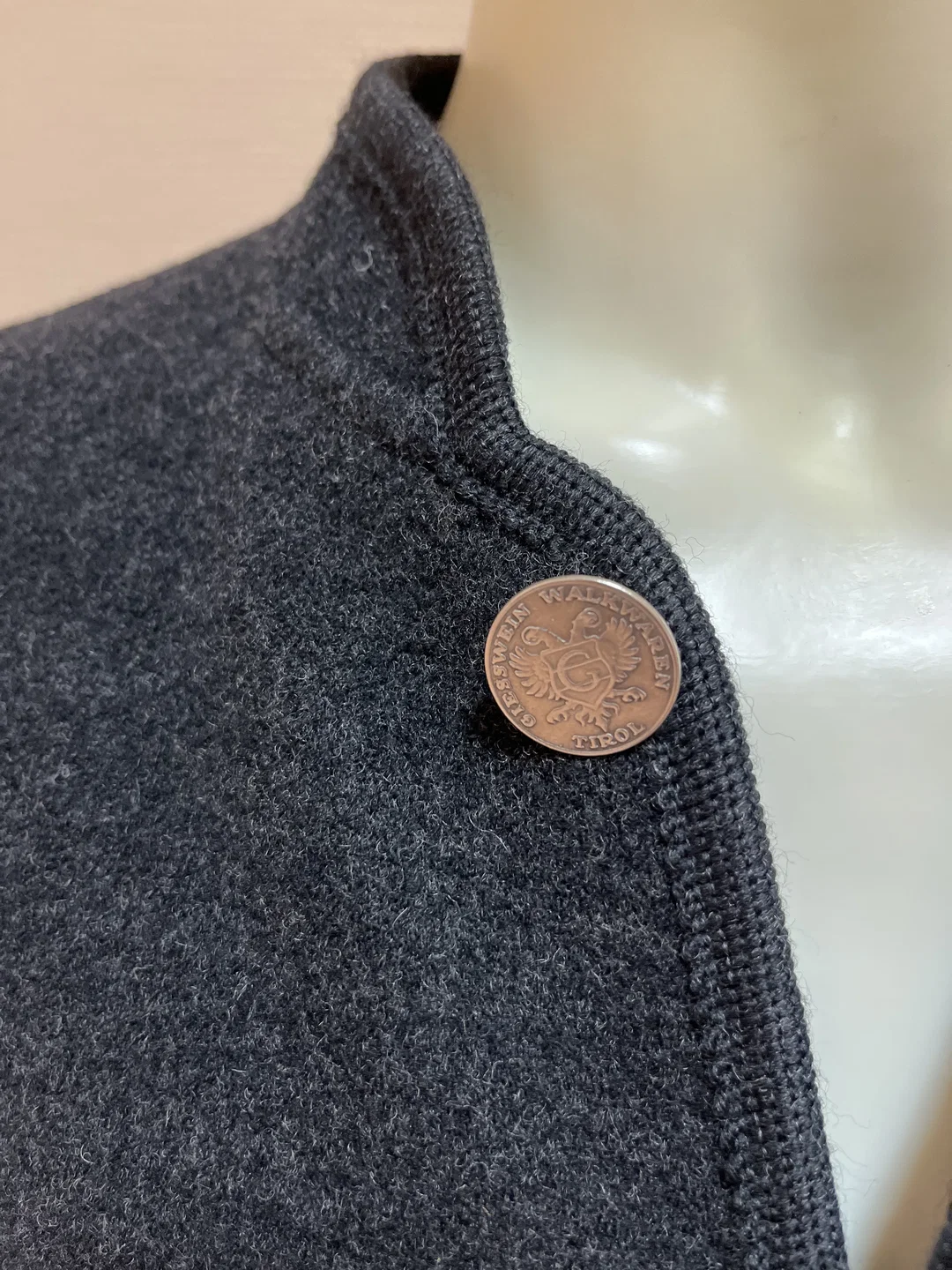 Giesswein Herren Lodenjacke Gr. 52 - Dunkelgrau - Schurwolle – Bild 4