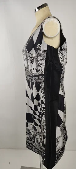 Versace Midikleid Asymmetrisch Seide One-Shoulder | Party-Ikone Göße 50 / 4XL – Vorschau 4