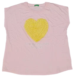 United Colors of Benetton Kindershirt rosa gemustert Gr. XL - Bild 1