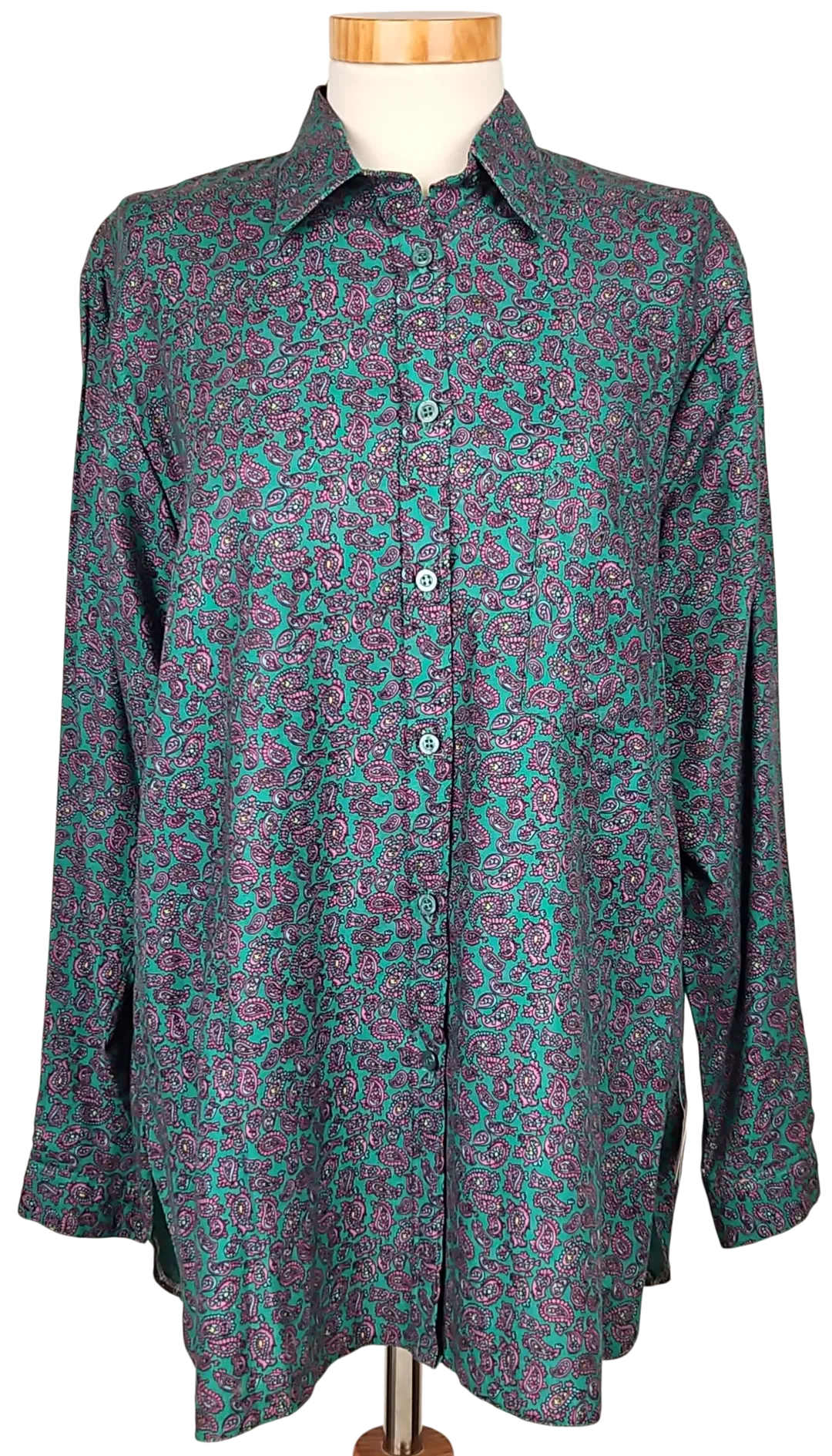 Huber trikot Vintage Damen Bluse, grün - M - Bild 1