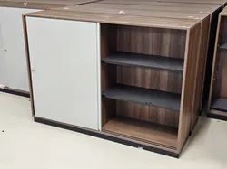 Lorbeer Büroschrank braun/hellgrau - 160 x 42 x 116 cm - Büromöbel  - Bild 2