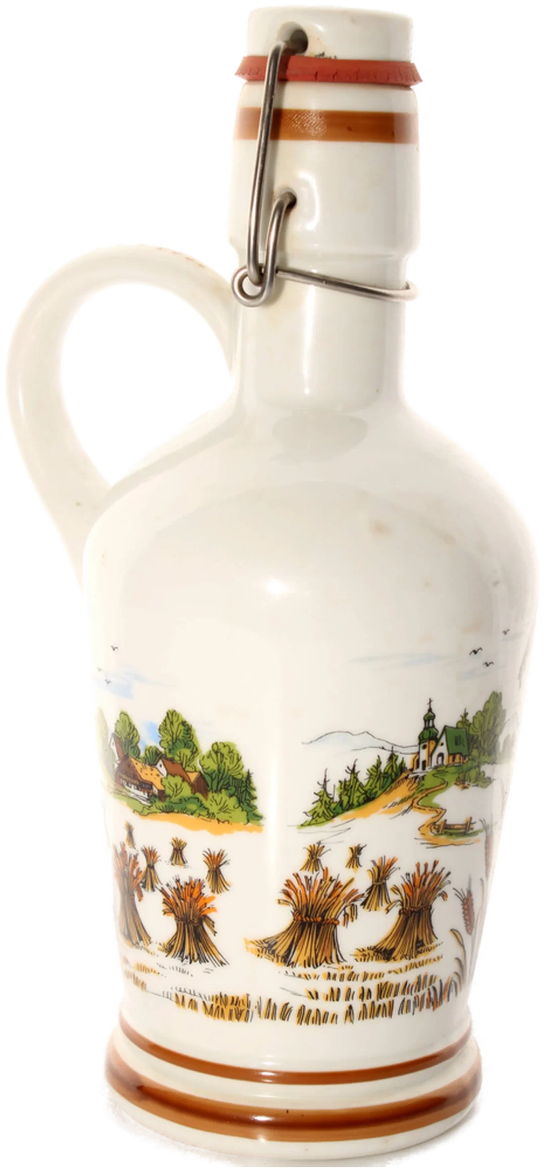 Rösler Keramikflasche „Slivowitz“ – Made in Bavaria, Handbemalt, Bauernmotiv – Bild 4