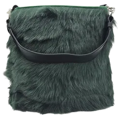 Max V. Kœnig Damen Handtasche, grün - plüsch - mittel - Bild 2