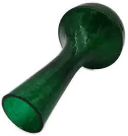 Vintage Glas Vase Craquele 60er Jahre grün klar - Bild 2