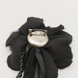 Schwarze Blumen-Brosche - ca. 37cm insgesamt  - Bild 5