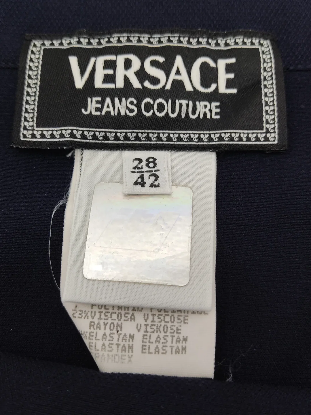 Versace Damen Rock nachtblau Gr. 28/42 – Bild 2