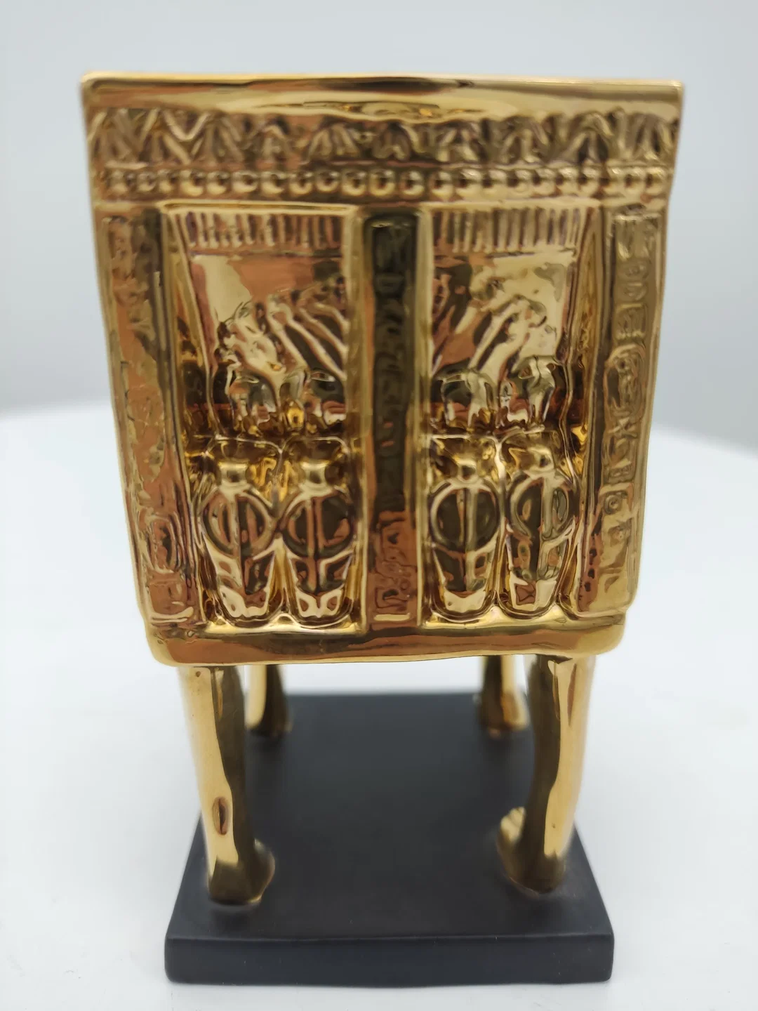 Goldene Thron des Tutanchamon Porzellan & Zertifikat von Franklin Mint | Limitierte Rarität – Bild 3