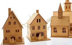 Holzdorf mit Kirche & Rathaus beleuchtbar ca. 10–18 cm - Bild 2