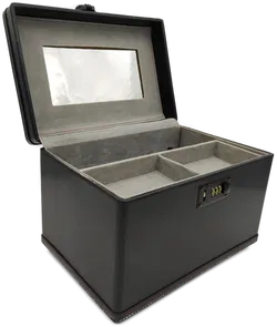 Großer Kosmetikkoffer mit Zahlenschloß schwarz - Bild 3