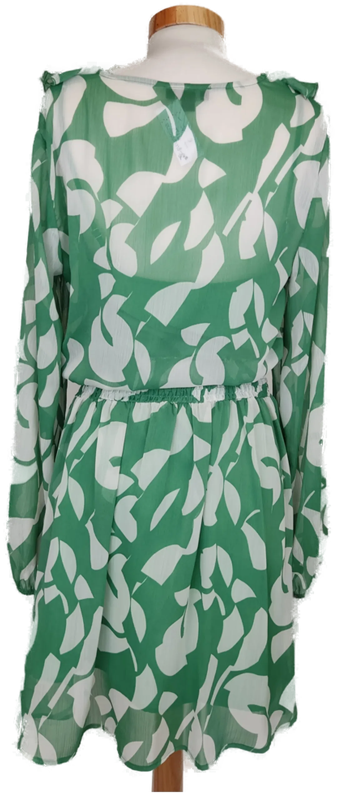 C&A Damen Boho Kleid grün/weiß gemustert - M/38 – Bild 2
