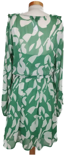 C&A Damen Boho Kleid grün/weiß gemustert - M/38 - Bild 2