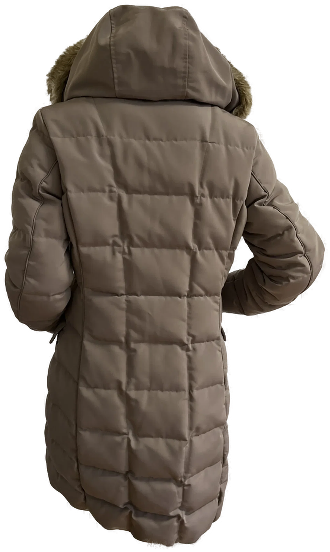 GEOX Damen Daunenmantel mit Kapuze Gr. 36 taupe – Bild 2