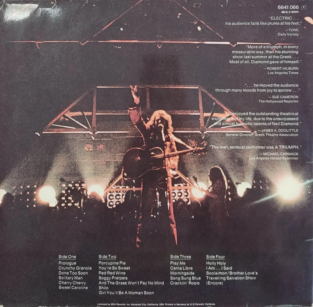 LP Vinyl Neil Diamond "Hot August Night" – Bild 2