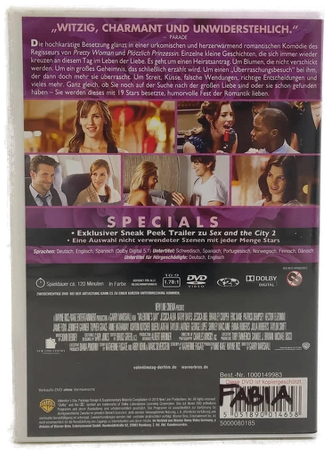 DVD "Valentinstag" mit Jessica Alba und Bradley Cooper etc. – Bild 2