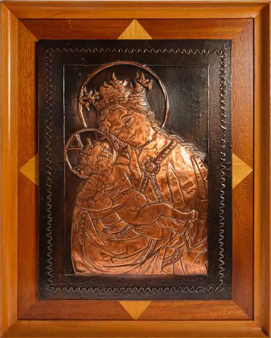 Holzbild mit Reliefbild 