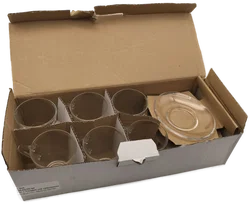 6 Stk. Kaffeeglas, Teeglas, Punschglas, mit Untersetzer - Bild 3