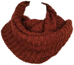 Schlauchschal gestrickt rotbraun Herbst - Bild 1