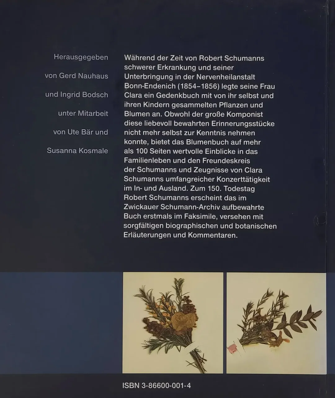 Blumenbuch für Robert, 1854-1856 - Clara Schumann – Bild 2