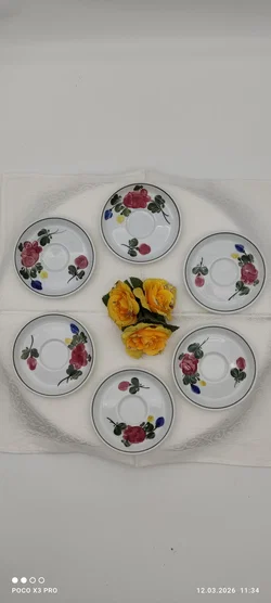 Lilien Porzellan Mocca-Untersetzer 6er | Sammlerstück - Bild 2