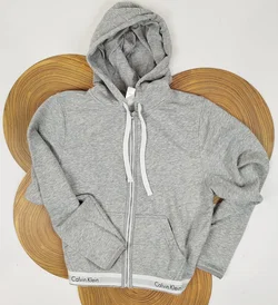 Calvin Klein, Kapuzen Sweatjacke, grau, Gr. L 