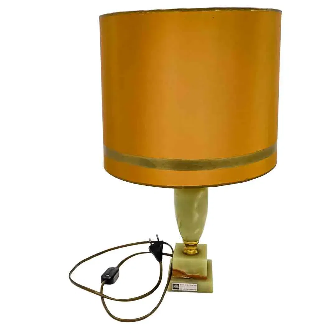 Licht Vintage Lampe Tischleuchte  aus Naturstein Onyx, ca 1970 - Bild 4