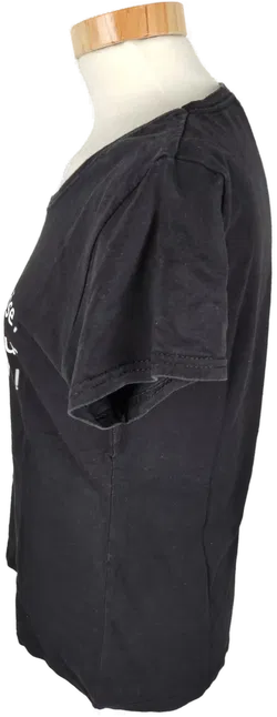 Bedrucktes Damen-T-Shirt - Größe M, schwarz - Bild 2