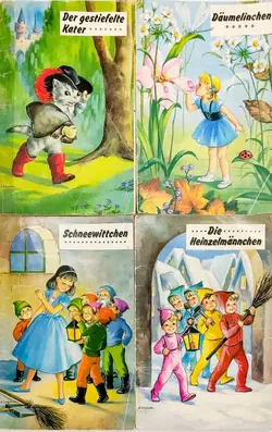 Märchen 4 Stück Vintage-Hefte mit Illustrationen von J. Lagarde aus Belgien 70/80 Jahre - Bild 1