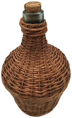schöne Korbflasche, Vintage - Bild 3
