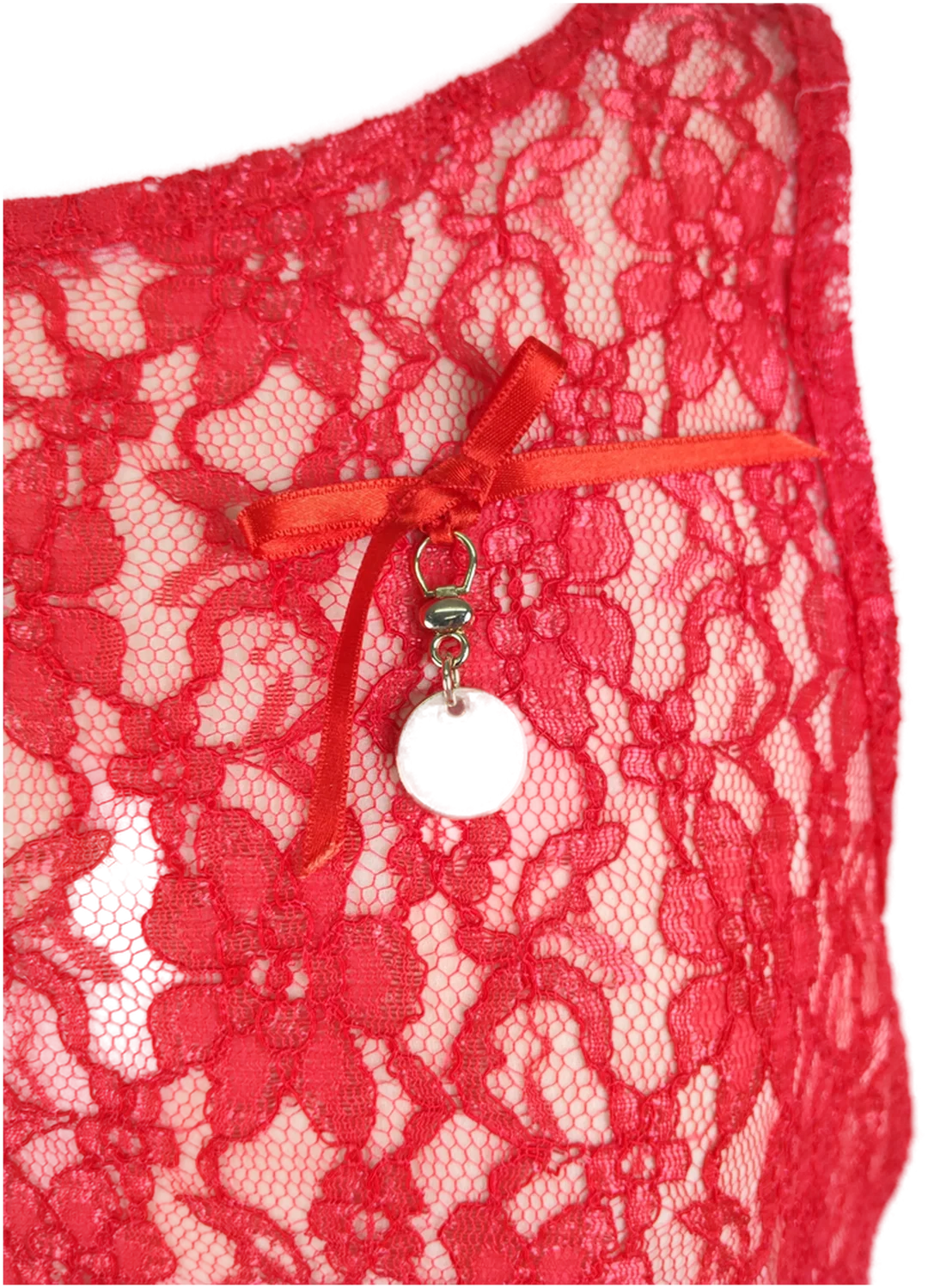 Damen Top Sonstige Gr.42 Polyamid Unifarben | Festlich Elegant – Bild 3