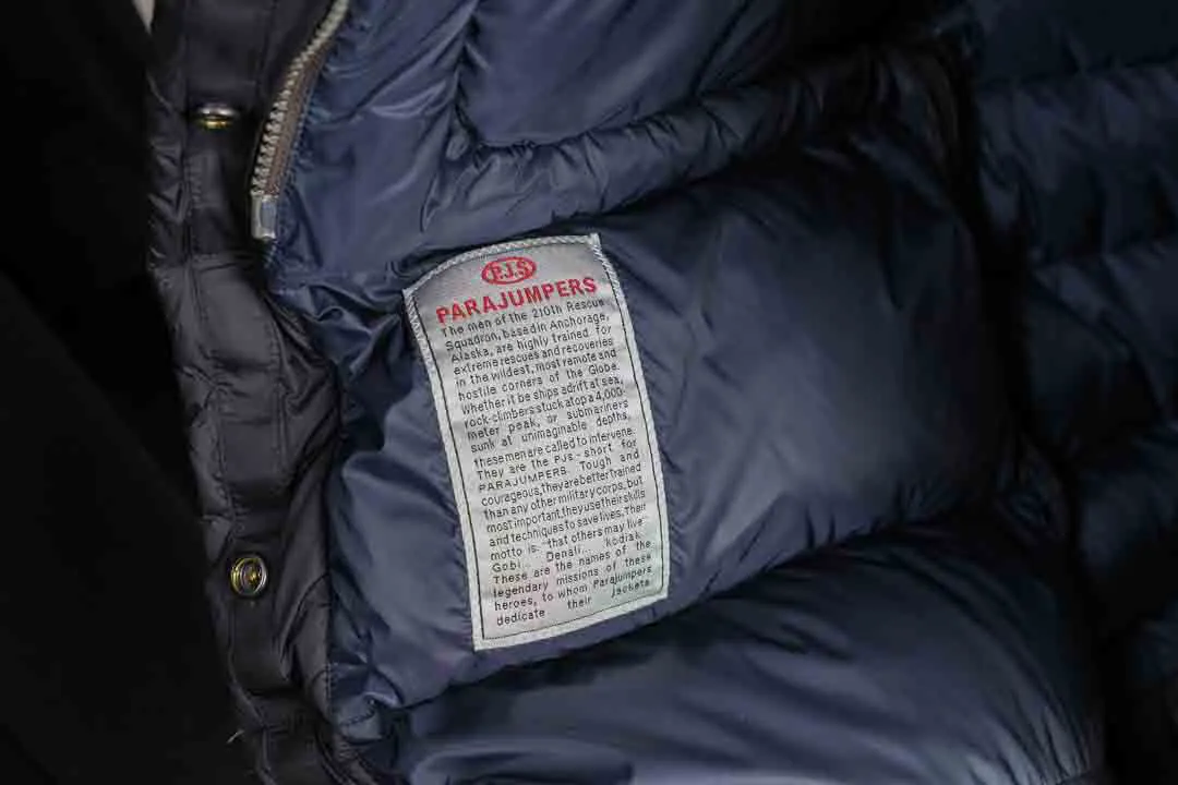 Mantel Jacke Parajumpers Damen-Daunenparka mit Fellkapuze, Schwarz, Gr. L Winter – Bild 2