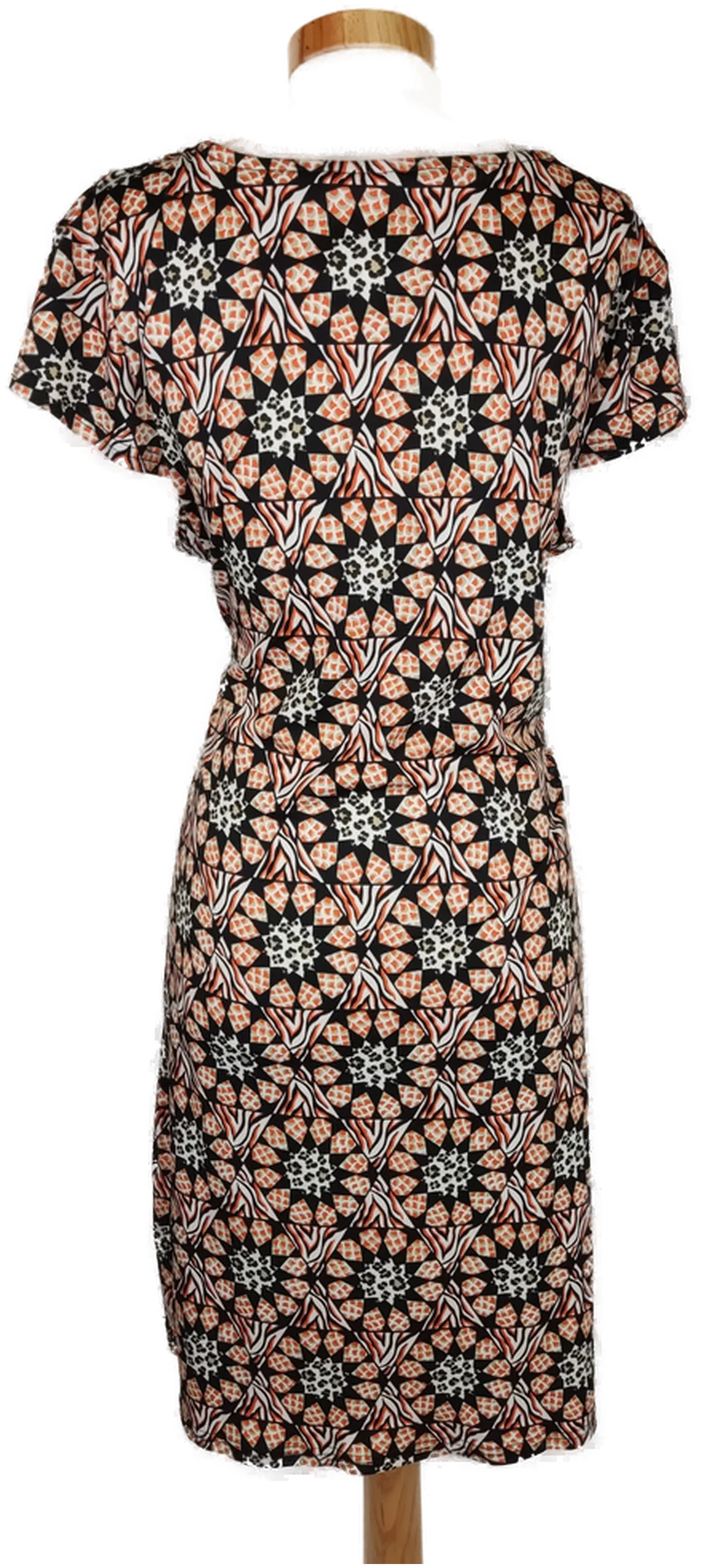 Laura Torelli Damen Kleid schwarz/orange gemustert - L/40 – Bild 2