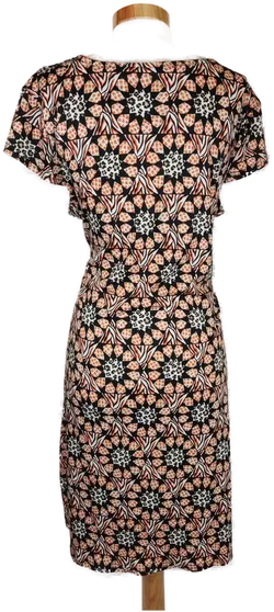 Laura Torelli Damen Kleid schwarz/orange gemustert - L/40 - Bild 2