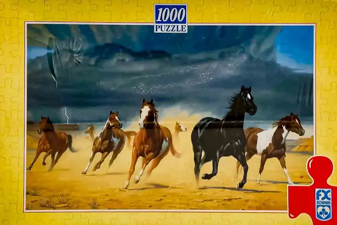 Schmid Puzzle Pferde der Wildnis 1000 Teile 67,5 x 44 cm - Bild 1