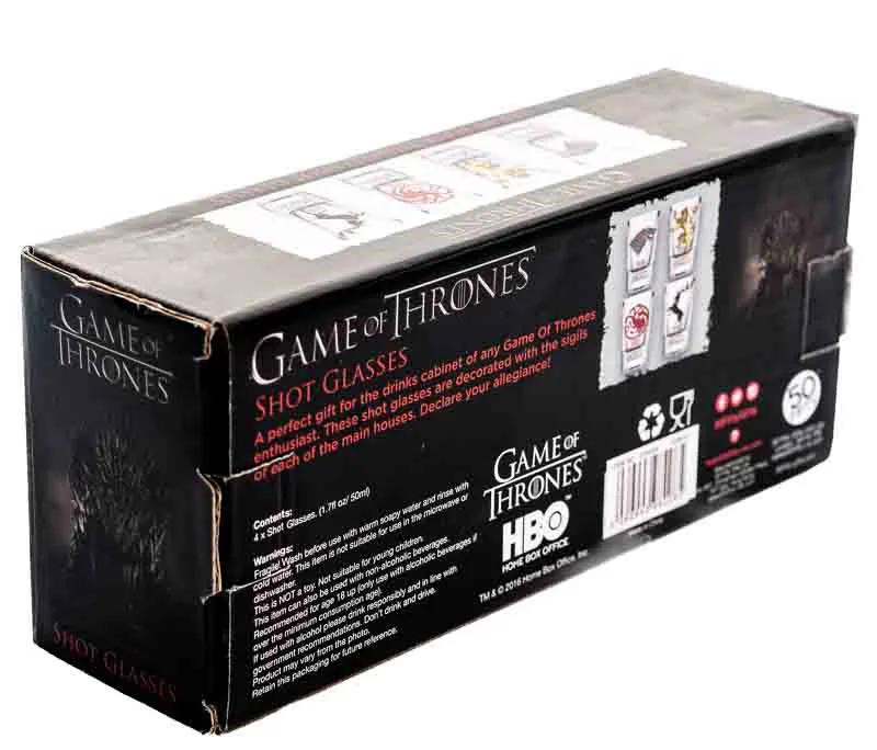 Game of Thrones 4 Shot Glasses-Set – Bild 3