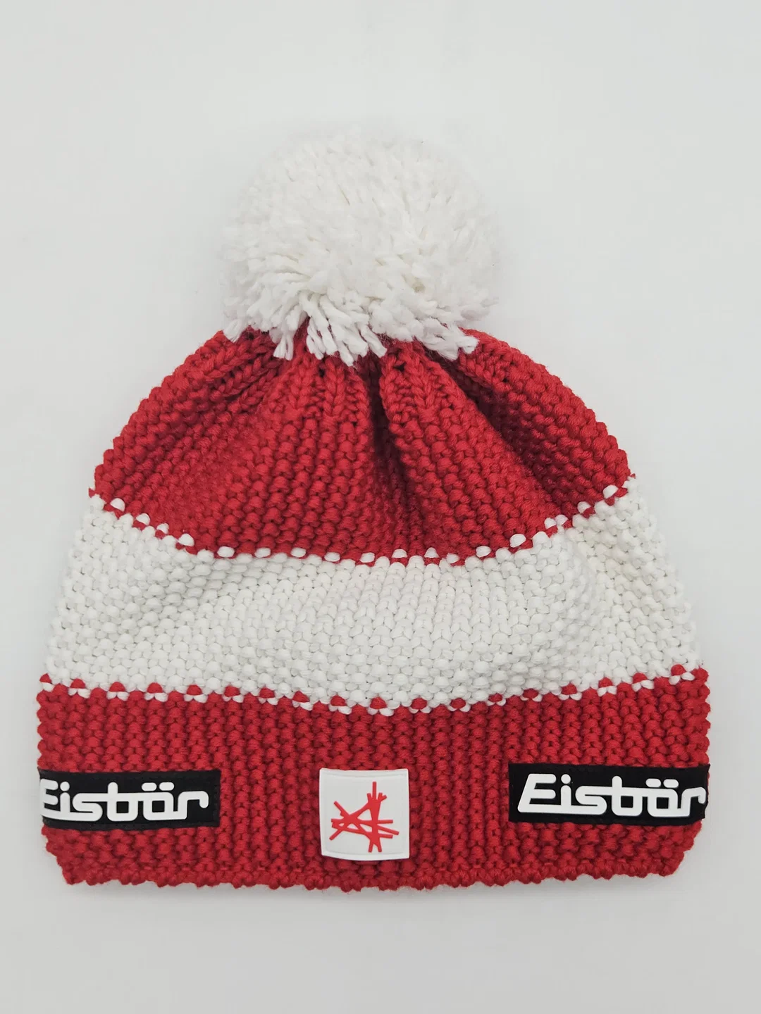 Eisbär Strickaube, rot/weiß – Bild 1