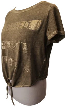 Passport, Damenshirt, Gr.40, Farbe grau-olive - Bild 3