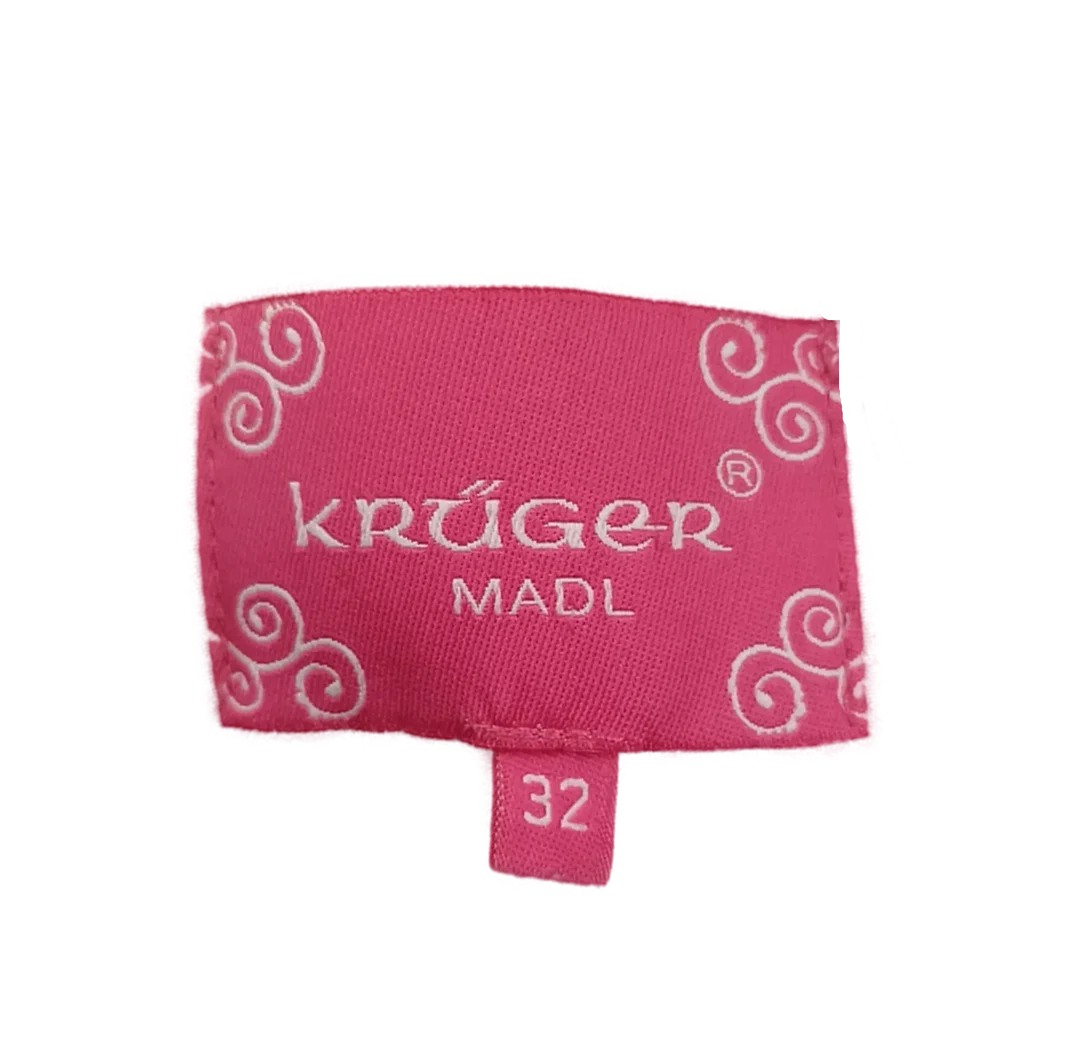 Krüger Madl Dirndl schwarz/weiß/pink Gr. XXS – Bild 4
