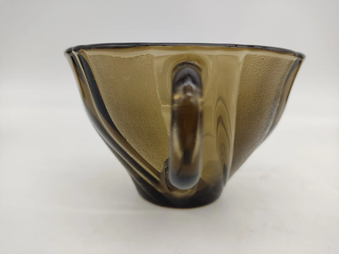 Vereco Duralex Smoked Glass Swirl 6 Stk Tee-Kaffeetassen + 6 Stk Untertassen – Bild 4