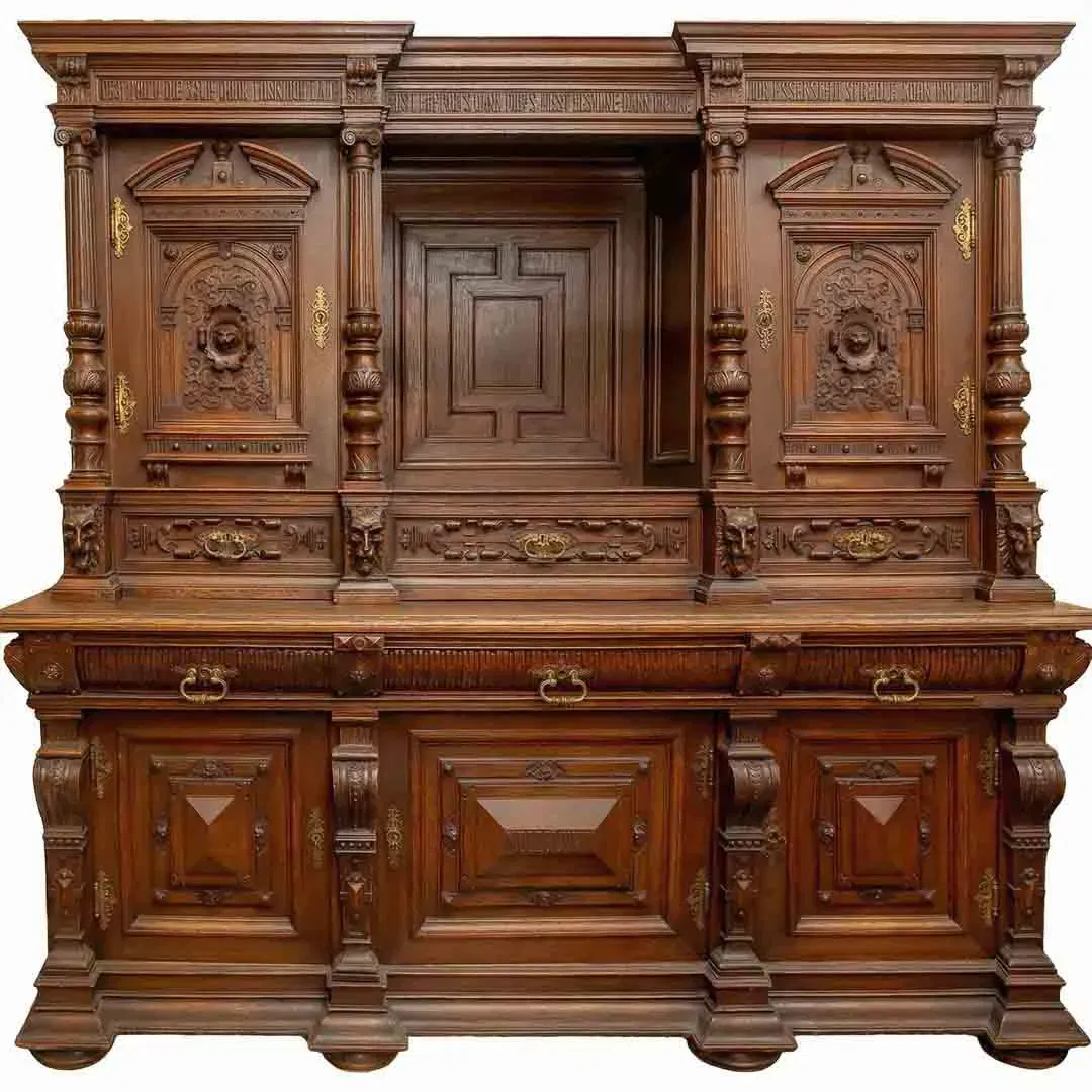 Vintage Historischer Vollholzschrank – Neorenaissance um 1882 - Bild 3