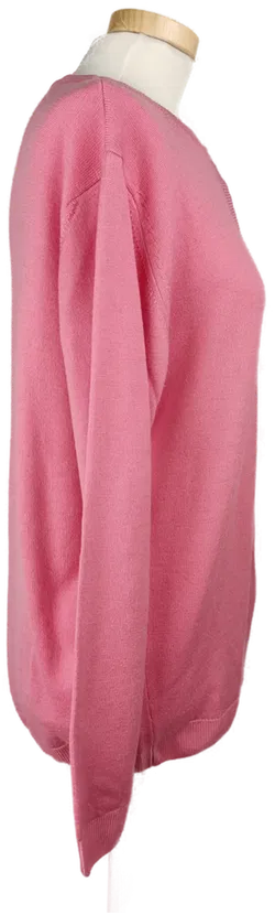 Woolmark Twinset, Pullover Kurzarm, Weste Langarm rosa /L/40 - Bild 3